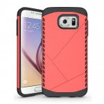 Wholesale Samsung Galaxy S6 Shield Hybrid Case (Red)